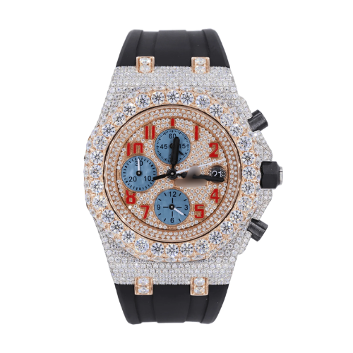 41MM Moissanite Diamond Watch 20CT